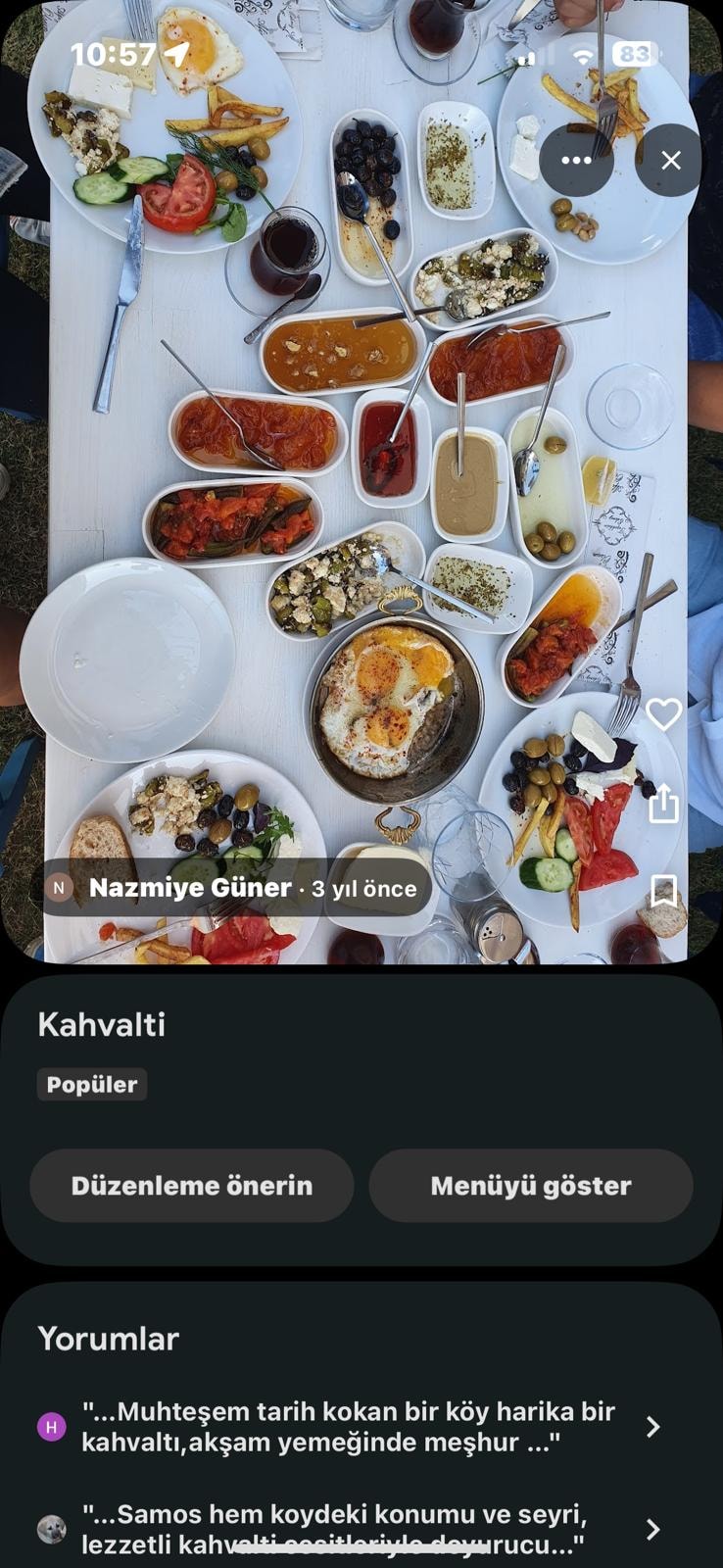 Nazmiye Güner — Samos kahvaltı sofrası