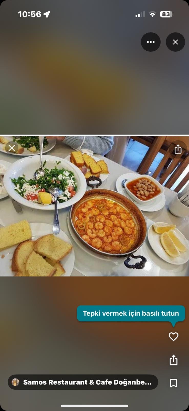 Samos Restaurant — karides güveç