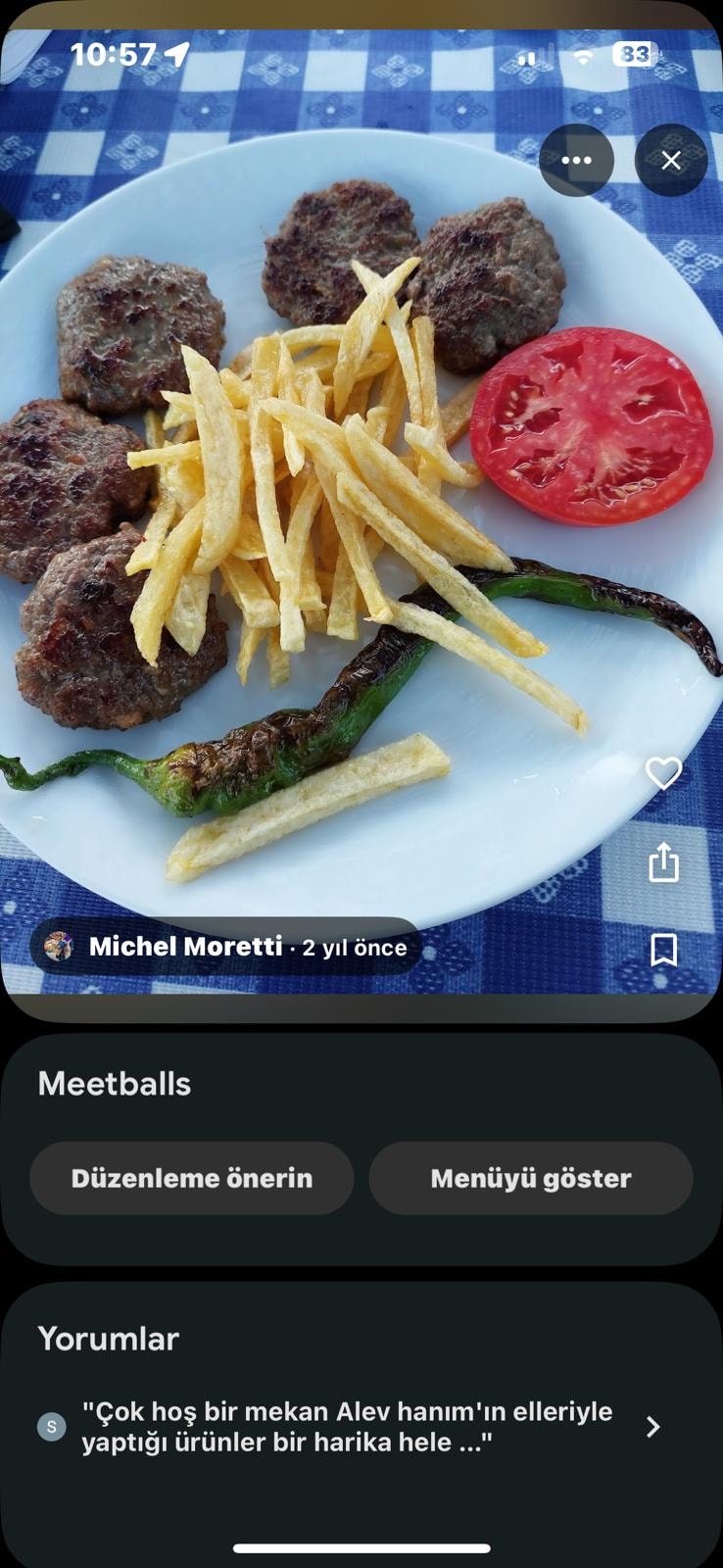 Michel Moretti — Samos köfte tabağı